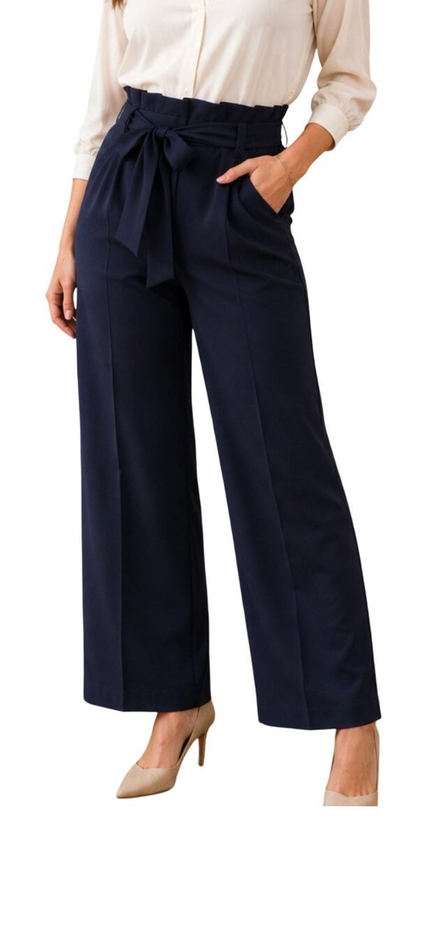 Boden Pants Womens Size 8 Blue Trousers Straight Leg Mid Rise Zip Pockets NWOT